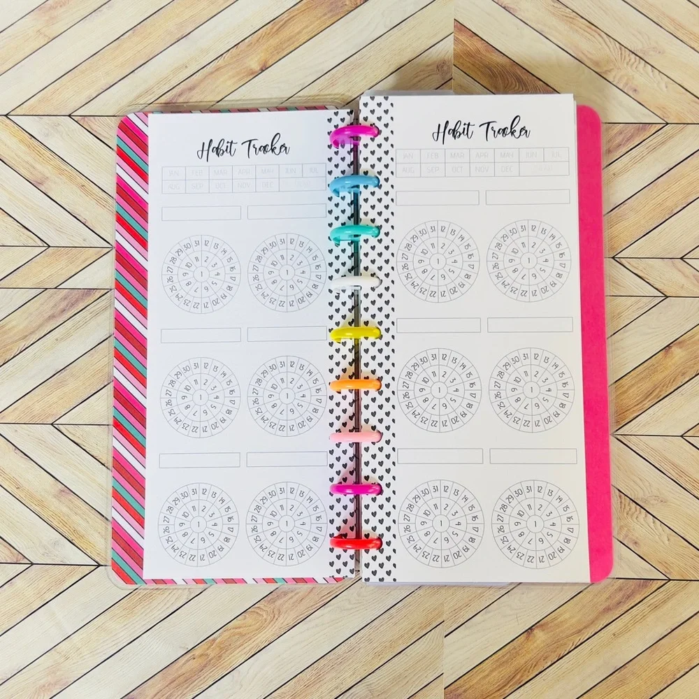 Skinny classic size planner Happy Valentine’s letters gnomes weekly layout